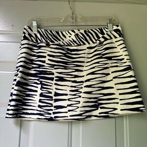 Trina Turk zebra Stripes Cotton Skirt Size 6